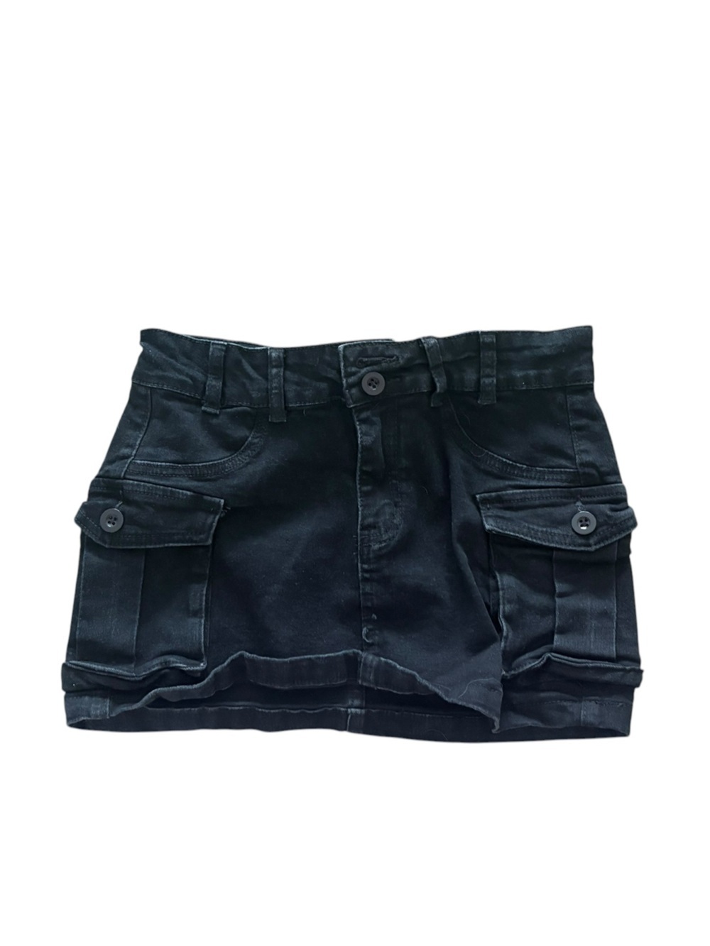 SHEIN Black Cargo Pocket Mini Skirt